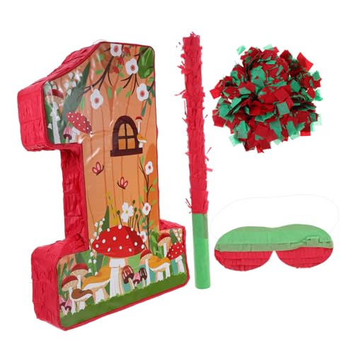 UKCOCO 1 Satz Pilzpinata süßigkeiten pinata Gastgeschenke für Pilze Pilz-Partyzubehör Geburtstagsfeier Piñata Halloween-Party-Pinata Pilzdekorationen hawaiianische Piñata Papier von UKCOCO