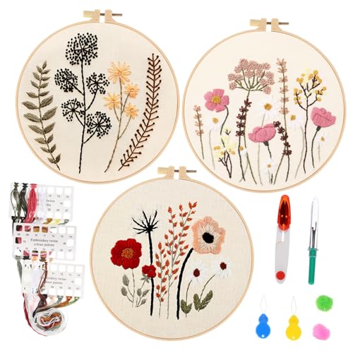 UKCOCO 1 Satz Stickset für Anfänger Embroidery Kit mit Materialien für Kreuzstich DIY Handstickerei für Erwachsene Anleitungen und Vielseitigem Zubehör für Kreative Projekte UKCOCO 1 Satz Stickset für Anfänger Embroidery Kit mit Materialien für Kreuzstich DIY Handstickerei für Erwachsene Anleitungen und Vielseitigem Zubehör für Kreative Projekte von UKCOCO