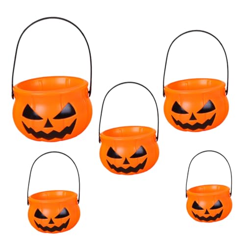 UKCOCO 1 Satz Teiliges Halloween Kürbis Eimer Set Einzigartige Dekoration Für Festlichkeiten Kreative Halloween Requisiten Mit Feiner Verarbeitung Für Zuhause Garten Und 5 Stück von UKCOCO