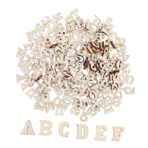 UKCOCO 1 Satz Teiliges Set Unbehandelten Holzbuchstaben Und Zahlen Für Bastelarbeiten Diy Projekte Und Frühe Lernförderung Kleine Holznummern Und Buchstaben Zum Dekorieren Und 200 Stück UKCOCO 1 Satz Teiliges Set Unbehandelten Holzbuchstaben Und Zahlen Für Bastelarbeiten Diy Projekte Und Frühe Lernförderung Kleine Holznummern Und Buchstaben Zum Dekorieren Und 200 Stück von UKCOCO