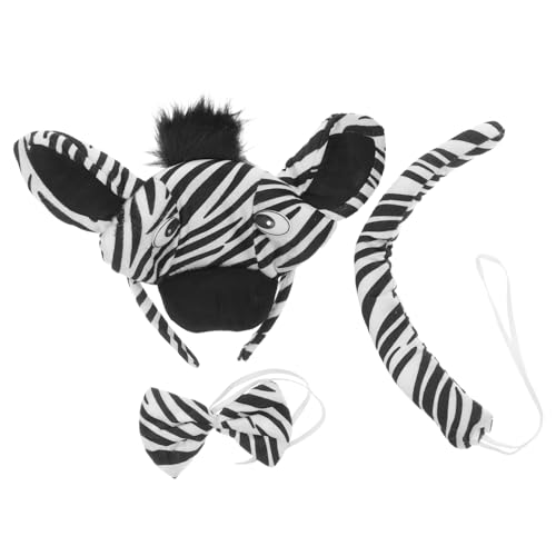 UKCOCO 1 Satz Zebra in Haarband Gekleidet Stirnbänder Tier-cosplay-kostüm Halloween-haarband Karnevalskopfschmuck Für Damen Kinderstirnbänder Für Mädchen Cartoonstirnband Baumwolle von UKCOCO