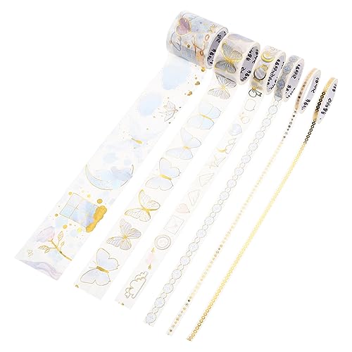 UKCOCO 1 Schachtel Gilding Washi Tape Sticker Hochwertige Dekorative Klebebänder für Scrapbooking DIY Handwerk Reise Tagebuch Designs Tragbar und Langlebig von UKCOCO