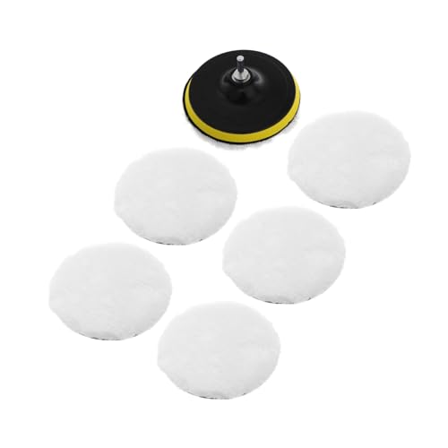 UKCOCO 1 Set Auto-polierset, Einschließlich Polierrad, Klett-polierpads Aus Wolle, Bohradapteraufsätze Zum Polieren Von Autos, Motorrädern Und Booten von UKCOCO