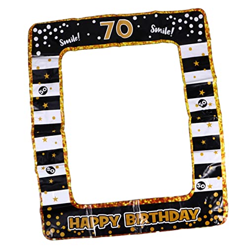 UKCOCO 1 Stück Aufblasbarer Fotorahmen für Geburtstag Lustiges Fotorequisit Party Dekoration Bunte Geburtstagsthema Foto Requisite Geeignet für Erwachsene von UKCOCO