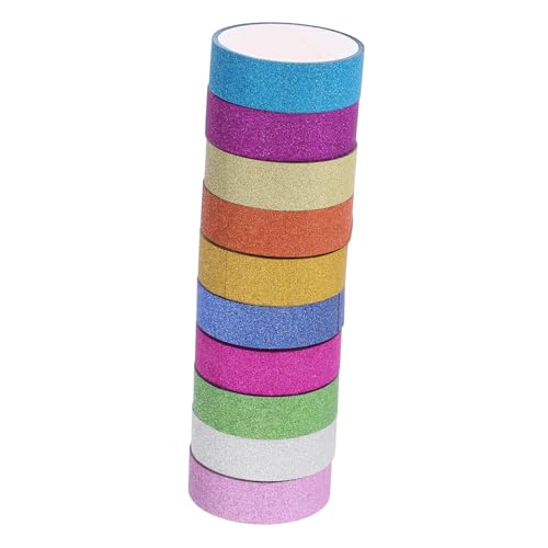 UKCOCO 10 Rollen Glitzer Washi Tape Selbstklebendes Dekoratives Klebeband für DIY Scrapbooking und Bastelprojekte Bunt und Vielseitig Einsetzbar für Handarbeiten und Kreative Dekoration UKCOCO 10 Rollen Glitzer Washi Tape Selbstklebendes Dekoratives Klebeband für DIY Scrapbooking und Bastelprojekte Bunt und Vielseitig Einsetzbar für Handarbeiten und Kreative Dekoration von UKCOCO
