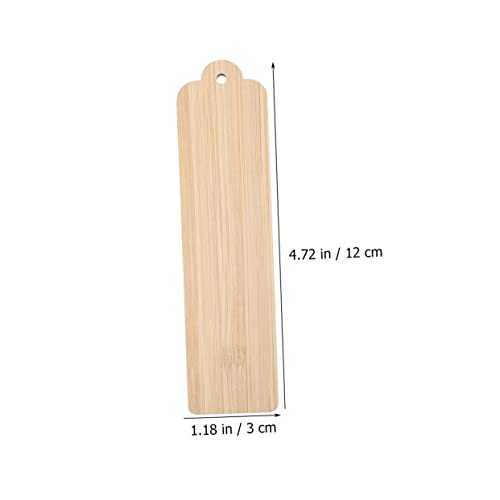 UKCOCO 10 Sätze Blanko Holz Lesezeichen Basteln Aufhängen Diy Handgefertigte Rechteckige Buchzeichen Vielseitig für Dekoration Scrapbooking und zu Feiertagen von UKCOCO