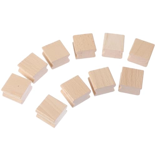UKCOCO 10 Stück DIY Holzstempel für Scrapbooking Leere Gravur Holzstempel für Kartenherstellung Basteln und Kreative Projekte von UKCOCO