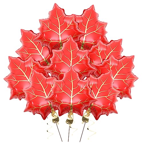 UKCOCO 10 Stück Folienballons Ahornblatt Rot Herbstliche Thanksgiving Partydeko Einzigartige Luftballons für Feier Abschluss Foto Festliche Herbst Atmosphäre Schaffen UKCOCO 10 Stück Folienballons Ahornblatt Rot Herbstliche Thanksgiving Partydeko Einzigartige Luftballons für Feier Abschluss Foto Festliche Herbst Atmosphäre Schaffen von UKCOCO