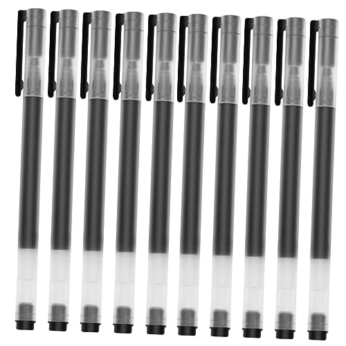 UKCOCO 10 Stück Gel Kugelschreiber Schwarz Große Tintenfüllmenge Fache Kapazität Flüssige Kein Auslaufen für Schule Büro und Schreibbedarf UKCOCO 10 Stück Gel Kugelschreiber Schwarz Große Tintenfüllmenge Fache Kapazität Flüssige Kein Auslaufen für Schule Büro und Schreibbedarf von UKCOCO