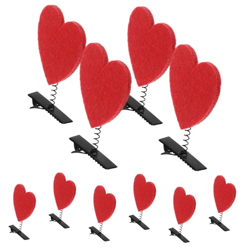 UKCOCO 10 Stück Liebe Haarnadel Valentinstag Partygeschenke Haarklammern Herz-haarspangen Zum Valentinstag Herzclips Für Haare Herz-haarspangen Für Frauen Herzhaarnadel Rot Vlies UKCOCO 10 Stück Liebe Haarnadel Valentinstag Partygeschenke Haarklammern Herz-haarspangen Zum Valentinstag Herzclips Für Haare Herz-haarspangen Für Frauen Herzhaarnadel Rot Vlies von UKCOCO