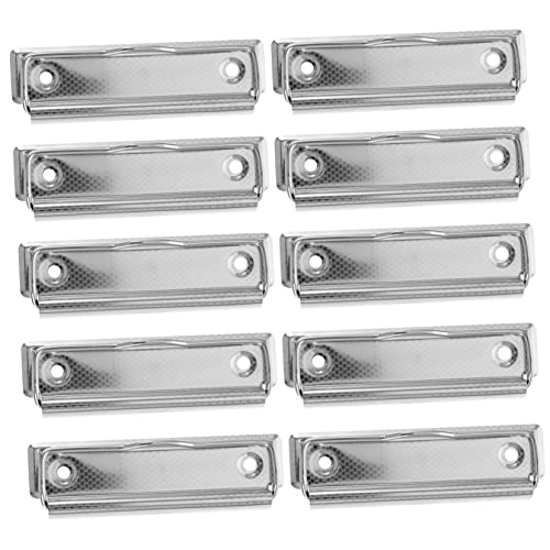 UKCOCO 10 Stück Metallklammern aus Legiertem Material Große Stabile Klemmbrett Clips mit Nieten Haltbare Dokumentenhalter für Büro Schule und Organisation von Unterlagen von UKCOCO