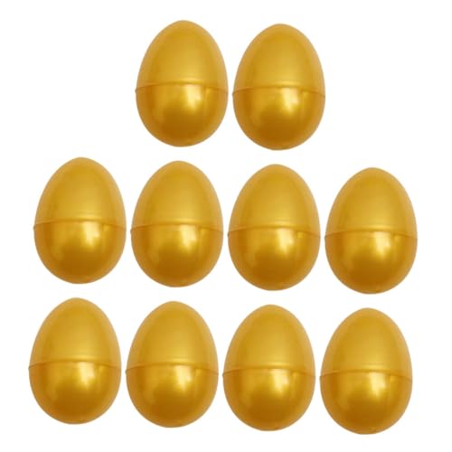 UKCOCO 10 Stück Öffne das Golden Egg Gacha -Pu-Ei künstliche gefälschte Eier befüllbare Ostereier Eier Ostereier selber Machen Eierkarton Plastik von UKCOCO