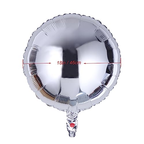 UKCOCO 10 Stück Runde Aluminium Folienballons Silber für Valentinstag Hochzeit Geburtstag und Partydekoration Wiederverwendbar und Bruchsicher UKCOCO 10 Stück Runde Aluminium Folienballons Silber für Valentinstag Hochzeit Geburtstag und Partydekoration Wiederverwendbar und Bruchsicher von UKCOCO