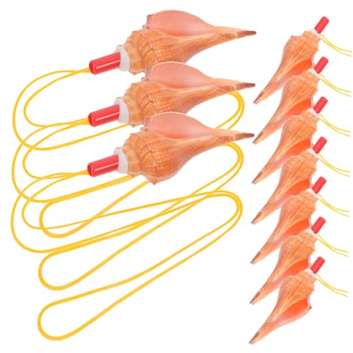 UKCOCO 10 Stück Schraubenwinkelpfeife Pfeife Trainingspfeife Lautes Muschelpfeifen Muschelpfeifen Muschelförmiges Pfeifenspielzeug Pfeife Hülse von UKCOCO