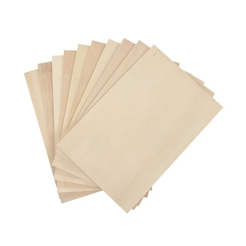 UKCOCO 10 Stück Teiliges Basswood Sperrholzplatten Unbehandelte Holzplatten für Pyrographie DIY Basteln Malen und Modellbau Geeignet für Künstler Studenten UKCOCO 10 Stück Teiliges Basswood Sperrholzplatten Unbehandelte Holzplatten für Pyrographie DIY Basteln Malen und Modellbau Geeignet für Künstler Studenten von UKCOCO