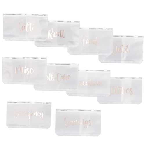 UKCOCO 10 Stück Teiliges Budget Binder Taschen Transparente Dokumenten und Nachfüllhüllen aus Kunststoff Wiederverwendbare Organisationsbeutel für Bürobedarf und Geldumschläge UKCOCO 10 Stück Teiliges Budget Binder Taschen Transparente Dokumenten und Nachfüllhüllen aus Kunststoff Wiederverwendbare Organisationsbeutel für Bürobedarf und Geldumschläge von UKCOCO