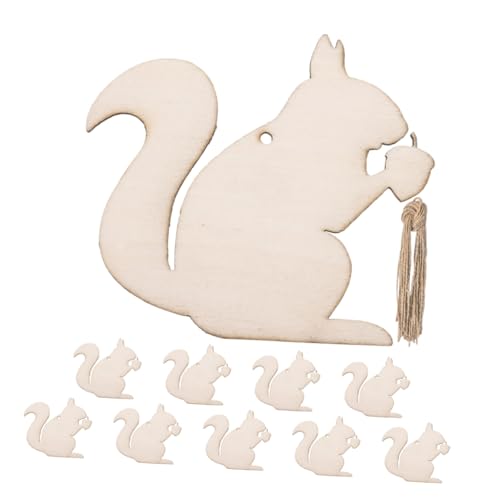 UKCOCO 10 Stück Teiliges Eichhörnchen Holzset aus Robustem Material Blanke Tier Holzfiguren für DIY Bastelprojekte Vielseitige Partydekorationen für Weihnachten Hochzeit und Geburtstag UKCOCO 10 Stück Teiliges Eichhörnchen Holzset aus Robustem Material Blanke Tier Holzfiguren für DIY Bastelprojekte Vielseitige Partydekorationen für Weihnachten Hochzeit und Geburtstag von UKCOCO