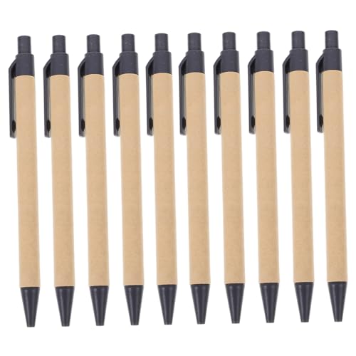 UKCOCO 10 Stück Teiliges Ergonomischer Kugelschreiber mit Schwarzer Multifunktionale Schreibstifte für Büro Schule und Haushalt Komfortabel Tragbar Glattes Schreiben für Alltag und von UKCOCO