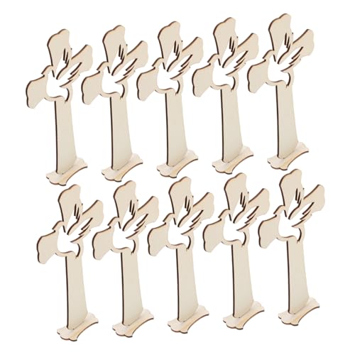 UKCOCO 10 Stück Teiliges Holzkreuz zum Basteln Rustikale Tischdekoration mit Standfuß Kompakte DIY Holzkreuze für Christliche Feste und Wohnraumgestaltung UKCOCO 10 Stück Teiliges Holzkreuz zum Basteln Rustikale Tischdekoration mit Standfuß Kompakte DIY Holzkreuze für Christliche Feste und Wohnraumgestaltung von UKCOCO