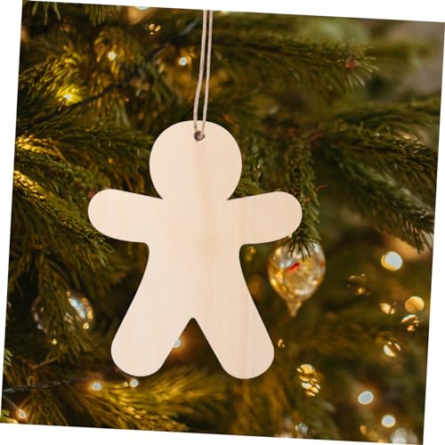 UKCOCO 10 Stück Teiliges Holzscheiben Weihnachtsdeko zum Bemalen DIY Lebkuchenmann Formen Glatte Holzplatten für Kreative Weihnachtsbaum Anhänger Langlebige Bastelornamente für Tisch und UKCOCO 10 Stück Teiliges Holzscheiben Weihnachtsdeko zum Bemalen DIY Lebkuchenmann Formen Glatte Holzplatten für Kreative Weihnachtsbaum Anhänger Langlebige Bastelornamente für Tisch und von UKCOCO