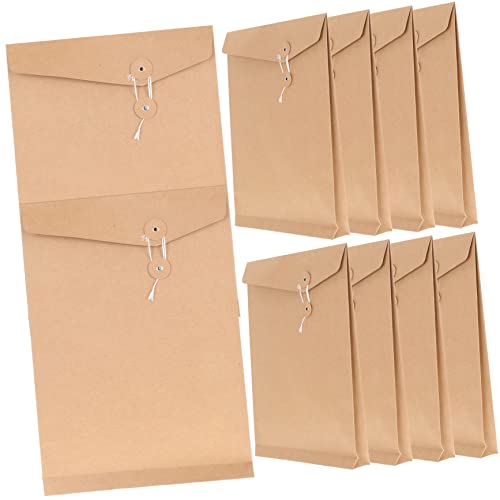 UKCOCO 10 Stück Teiliges Kraftpapier Umschlag mit Kordelverschluss Dokumentenmappe aus Reißfestem Kraftpapier Schnurgebundene Aktenhülle für Büro Schule und Geschäftsanwendung UKCOCO 10 Stück Teiliges Kraftpapier Umschlag mit Kordelverschluss Dokumentenmappe aus Reißfestem Kraftpapier Schnurgebundene Aktenhülle für Büro Schule und Geschäftsanwendung von UKCOCO