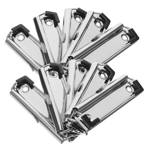 UKCOCO 10 Stück Teiliges Metall Klemmbrettclips Starke Dokumentenhalter aus Verschleißfestem Metall Vielseitig Einsetzbar für Büro Schule Zuhause Rutschfest und Langlebig von UKCOCO