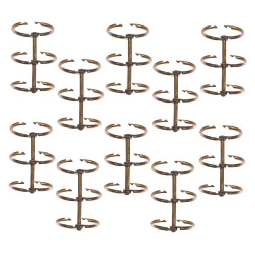 UKCOCO 10 Stück Teiliges Metallringe für Ordner Langlebige Buchbinderinge aus Legiertem Metall Leichte Lose Binder Clips Vielseitig für Scrapbooking und Büroorganisation Antik von UKCOCO