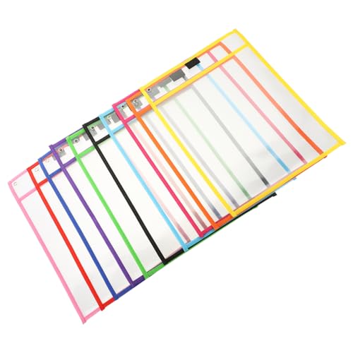 UKCOCO 10 Stück Teiliges Professionelle Transparente Dry Erase Dokumententaschen Wiederverwendbare PVC Schreibschutz Hüllen Beidseitig Abwischbar und Langlebig für Büro und Schule UKCOCO 10 Stück Teiliges Professionelle Transparente Dry Erase Dokumententaschen Wiederverwendbare PVC Schreibschutz Hüllen Beidseitig Abwischbar und Langlebig für Büro und Schule von UKCOCO