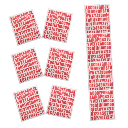 UKCOCO 10 Stück Teiliges Selbstklebende Vinyl Buchstaben Zahlen Aufkleber Rot für DIY Projekte Wetterfeste Outdoor Sticker für Briefkästen Fenster Türen Autos zur Kreativen Beschriftung UKCOCO 10 Stück Teiliges Selbstklebende Vinyl Buchstaben Zahlen Aufkleber Rot für DIY Projekte Wetterfeste Outdoor Sticker für Briefkästen Fenster Türen Autos zur Kreativen Beschriftung von UKCOCO