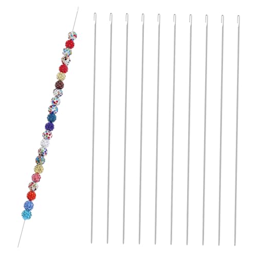 UKCOCO 10 Stück Teiliges Tragbare Perlennadeln Diy Beading Werkzeuge für Auffädeln von Perlen für Schmuckherstellung und Handwerk Kompatibel mit Verschiedenen Perlenarten von UKCOCO