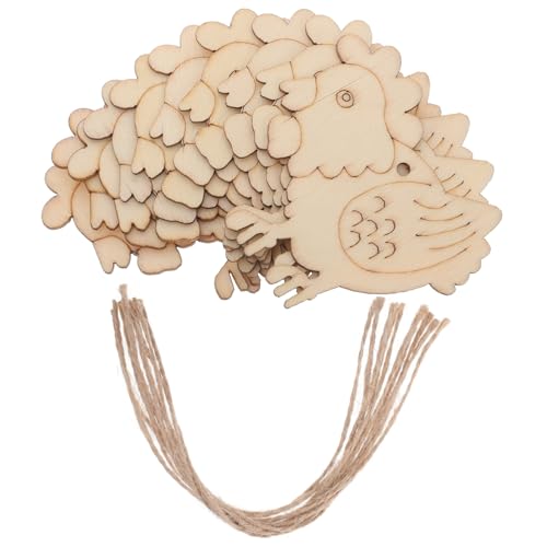 UKCOCO 10 Stück Teiliges Unfertige Holz Hühnchen Ornamente mit Seilen für Diy Projekte Handwerk und Osterfeier Dekorationen für Kreative Bastelideen UKCOCO 10 Stück Teiliges Unfertige Holz Hühnchen Ornamente mit Seilen für Diy Projekte Handwerk und Osterfeier Dekorationen für Kreative Bastelideen von UKCOCO