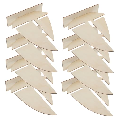 UKCOCO 10 Stück Teiliges Unvollendete Holzschnittformen Segelschiff Design für Diy Projekte Bastelarbeiten und Kreative Dekorationen für Feiern und Einladungen von UKCOCO