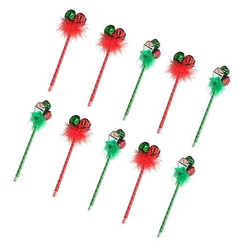 UKCOCO 10 Stück Teiliges Weihnachts Kugelschreiber Set mit Glockendesign Kreative Schreibstifte Rot und Grün Spitze für Schüler Party Mitgebsel und für Feiertage UKCOCO 10 Stück Teiliges Weihnachts Kugelschreiber Set mit Glockendesign Kreative Schreibstifte Rot und Grün Spitze für Schüler Party Mitgebsel und für Feiertage von UKCOCO
