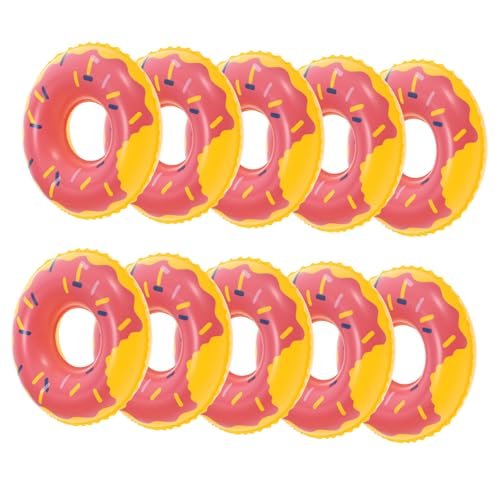 UKCOCO 10 Stück dekorative Schwimmringmodelle Kind für Schwebend Bad Party Schwimmen mini schwimmring Puppenhaus Dekoration Schwimmring Ornament Schwimmring-Ornamente Mini-Schwimmring PVC von UKCOCO