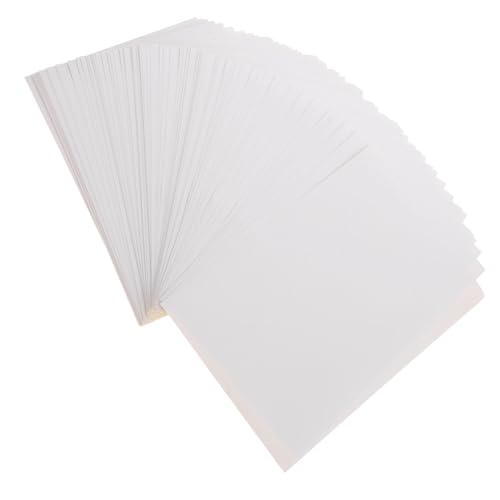 UKCOCO 100 Blatt Selbstklebendes Vinyl Sticker Papier Wasserfest Bedruckbar für Tintenstrahldrucker Kratzfest Reißfest Vielseitig für DIY Büro Schule und Haushalt von UKCOCO
