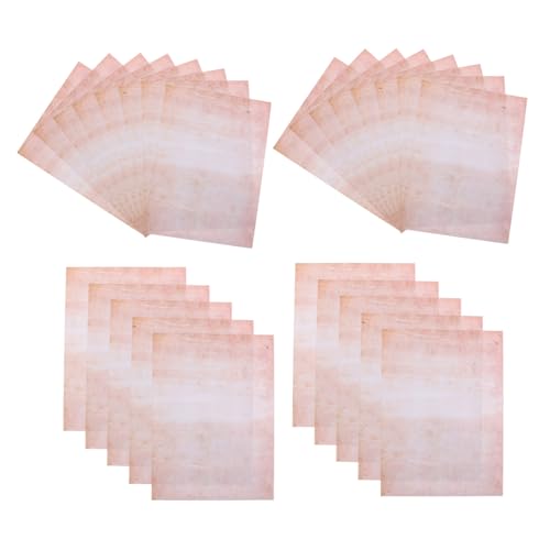 UKCOCO 100 Blatt Vintage Schreibpapier Dekoratives Briefpapier mit Nostalgischem Design Doppelseitig für Einladungen Scrapbooking und Kreative Diy Projekte von UKCOCO