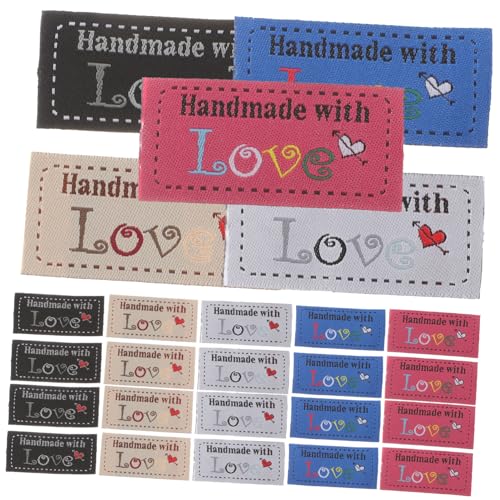 UKCOCO 100 Stück Handgenähte Baumwoll Labels zum Annähen Bunte Love Herz Webetiketten für DIY Strick und Häkelprojekte Personalisierte Nähzubehör für Kleidung und Taschen UKCOCO 100 Stück Handgenähte Baumwoll Labels zum Annähen Bunte Love Herz Webetiketten für DIY Strick und Häkelprojekte Personalisierte Nähzubehör für Kleidung und Taschen von UKCOCO