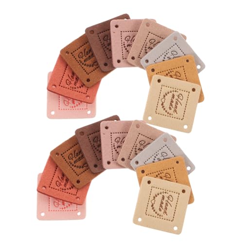 UKCOCO 100 Stück Handmade Lederetiketten Quadratisch Handbedruckt Atmungsaktiv Weiche Kleidungsetiketten für DIY Nähen Vielseitig Verwendbar Labels für Textilien UKCOCO 100 Stück Handmade Lederetiketten Quadratisch Handbedruckt Atmungsaktiv Weiche Kleidungsetiketten für DIY Nähen Vielseitig Verwendbar Labels für Textilien von UKCOCO