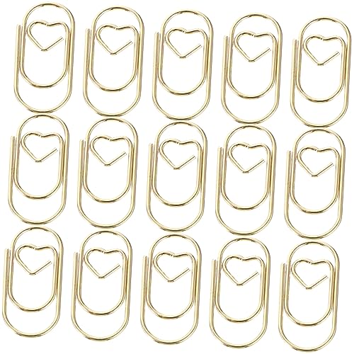 UKCOCO 100 Stück Metall Büroklammern Flexible Papierclips für Zuhause und Büro Stabile Mini Clips Markieren von Dokumenten und Notizen Rostfrei und Langlebig von UKCOCO