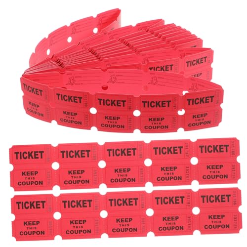 UKCOCO 100 Stück Raffle Tickets Rot Veranstaltungstickets für Party Konzert und Praktische Kleine Lotterielose Einfachem Gebrauch UKCOCO 100 Stück Raffle Tickets Rot Veranstaltungstickets für Party Konzert und Praktische Kleine Lotterielose Einfachem Gebrauch von UKCOCO
