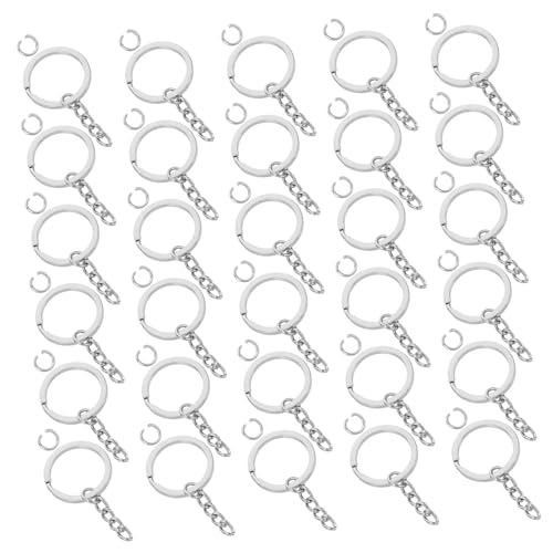 UKCOCO 100 Stück Teiliges Silberner Schlüsselringe mit Verstellbarer Teiliger Kette Flache Schlüsselhalter für Diy Schlüsselanhänger Lanyard Schmuckherstellung Leicht und Sicher UKCOCO 100 Stück Teiliges Silberner Schlüsselringe mit Verstellbarer Teiliger Kette Flache Schlüsselhalter für Diy Schlüsselanhänger Lanyard Schmuckherstellung Leicht und Sicher von UKCOCO