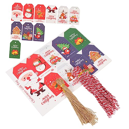 UKCOCO 100 Stück Weihnachts Geschenkanhänger aus Papier Langlebige DIY Weihnachtsbaum Aufhänger mit Roten und Naturfarbenen Bändern Dekorative Geschenkanhänger für Weihnachtsgeschenke UKCOCO 100 Stück Weihnachts Geschenkanhänger aus Papier Langlebige DIY Weihnachtsbaum Aufhänger mit Roten und Naturfarbenen Bändern Dekorative Geschenkanhänger für Weihnachtsgeschenke von UKCOCO