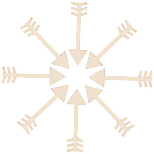 UKCOCO 100Stücke DIY Holzpfeile Leere Holzverzierungen für Bastelprojekte Lange Holzpfeil Scheiben für Hochzeitsdekoration und Handarbeiten von UKCOCO
