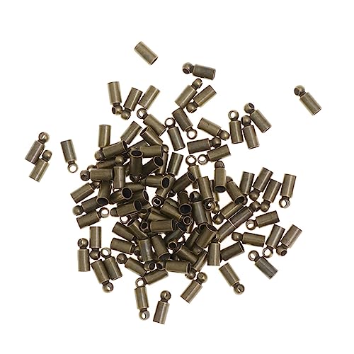 UKCOCO 100Stücke Kupfer Crimp Endkappen für DIY Schmuck Innendurchmesser Langlebig Einfach zu Verwenden für Armbänder Satinschnur von UKCOCO