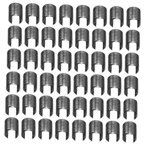 UKCOCO 100Stücke Lederseil Clips Zylindrische Befestigungselemente für Schmuckherstellung für Anhänger Armbänder Schlüsselanhänger und Quasten Robust und Langlebig von UKCOCO