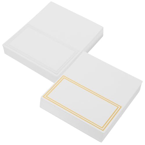 UKCOCO 100Stücke Tischkarten Für Hochzeiten Leere Namenskarten Zur Tischdekoration Edle Papierzeltkarten Für Feierlichkeiten Und Events von UKCOCO