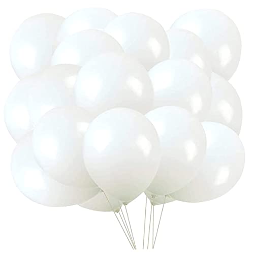 UKCOCO 100Stücke Weiße Latexballons Hochzeitsballons Für Geburtstagsfeiern Valentinstag Und Partydekoration Für Kreative Arrangements Und Unvergessliche von UKCOCO
