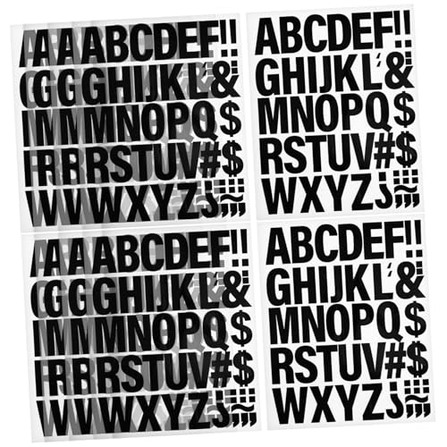 UKCOCO 10Blätter Aufbügelbuchstaben Schwarze Alphabet Aufkleber Robustem Vinyl für Kleidung Shirts und DIY Projekte Einfache Anwendung für Designs von UKCOCO