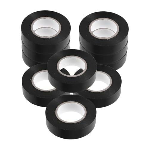 UKCOCO 10Rollen Isolierband Elektrisches Klebeband Hochtemperaturbeständig Selbstklebend für Kabelbäume Elektrogeräte Vielseitige Anwendungen von UKCOCO