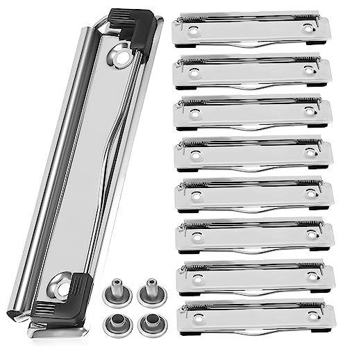 UKCOCO 10Stücke Dateiclips Robuste Klemmbrett Klammern für Schule Büro und Zuhause Multifunktionale Hartboard Clips mit Nägeln für Dokumente Notizen von UKCOCO
